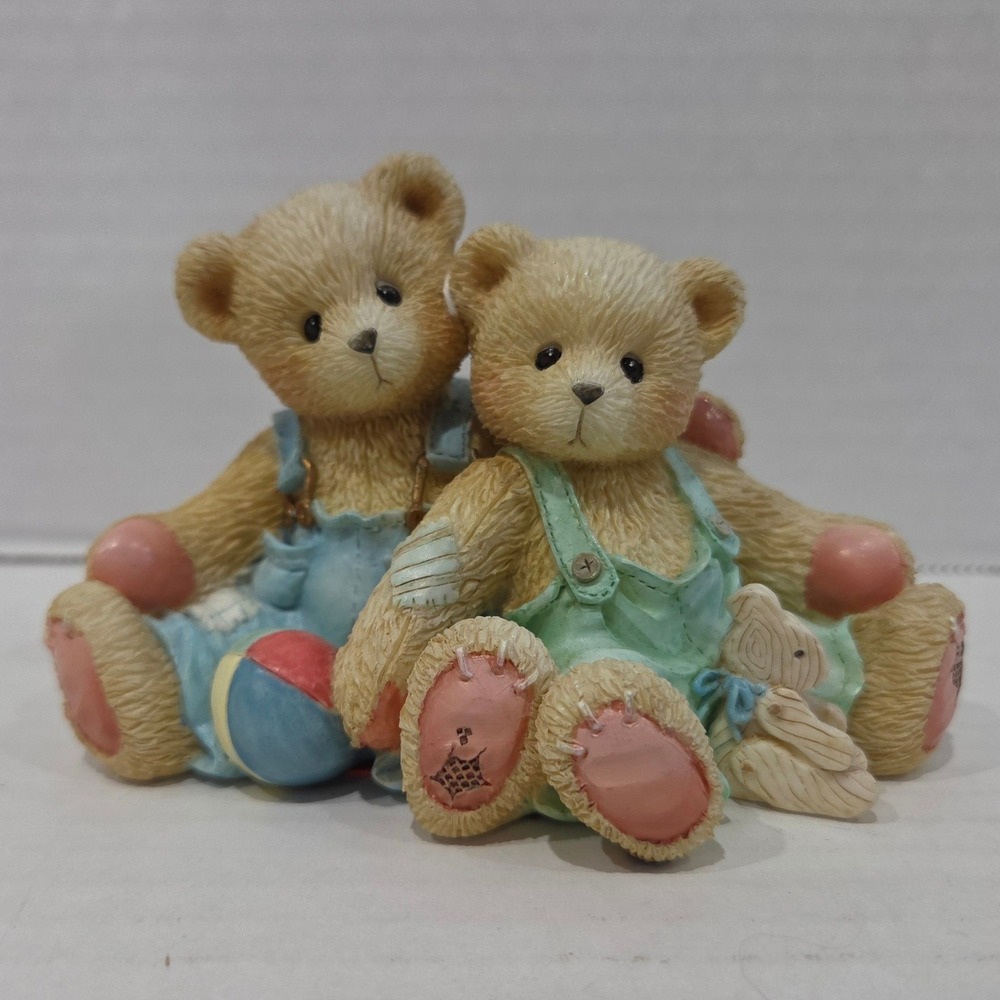 Cherished Teddies Travis and Tucker We're In This Together 1995 Figurine 127973